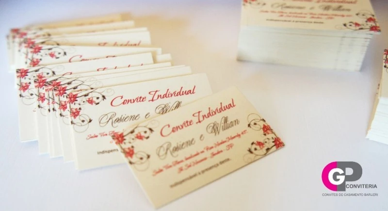 convite individual - convite para casamento