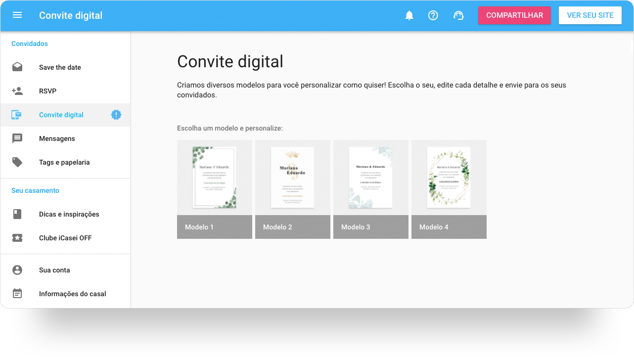 convite digital iCasei