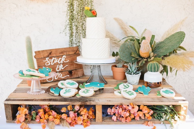decoração de casamento com cactos