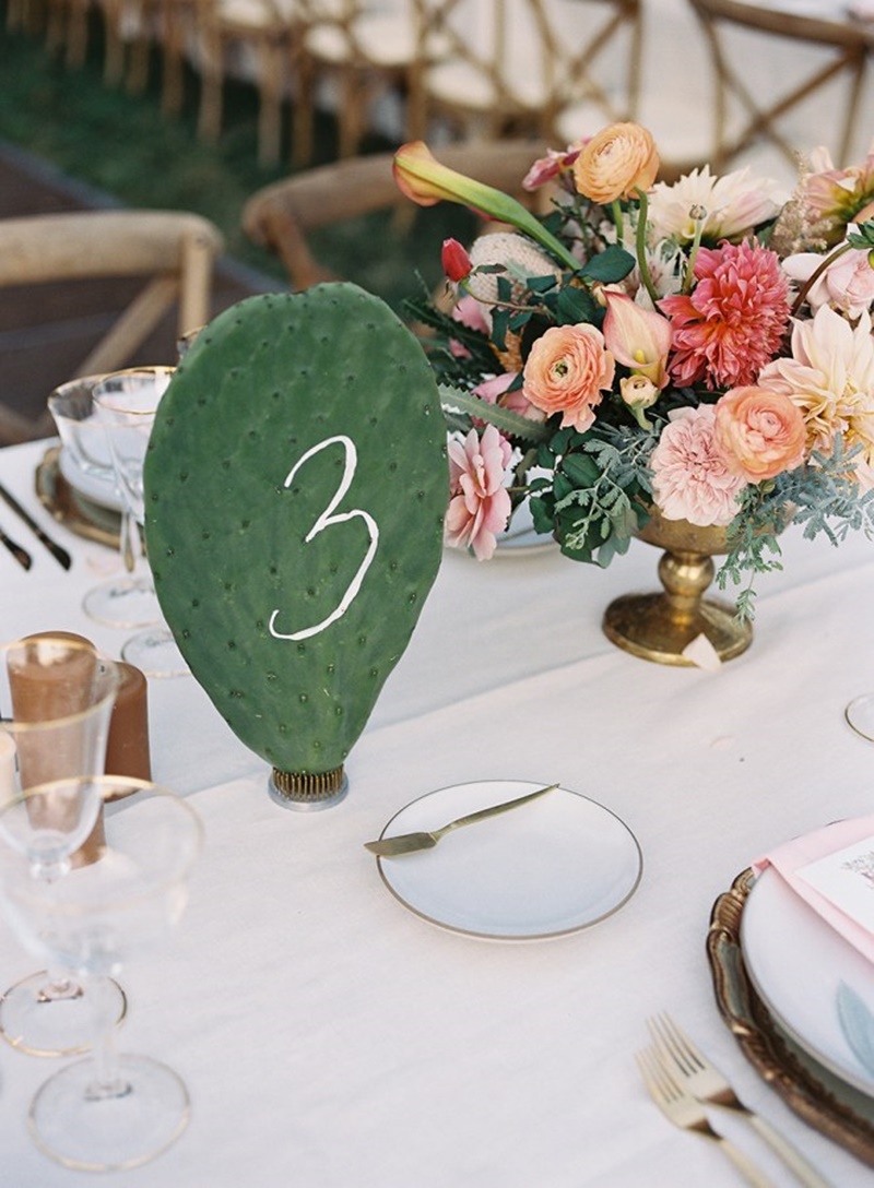 Decoração de casamento com cactos
