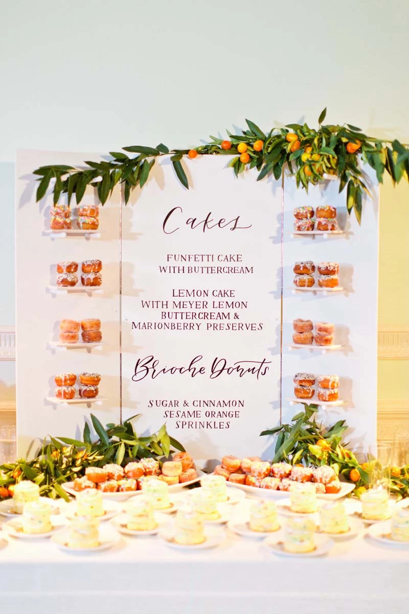 menu do casamento